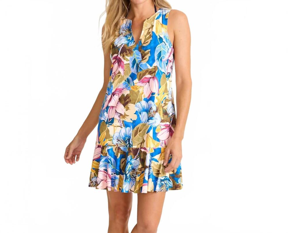 NEW TOMMY BAHAMA marbella split neck spa dress cover up in victoria blue